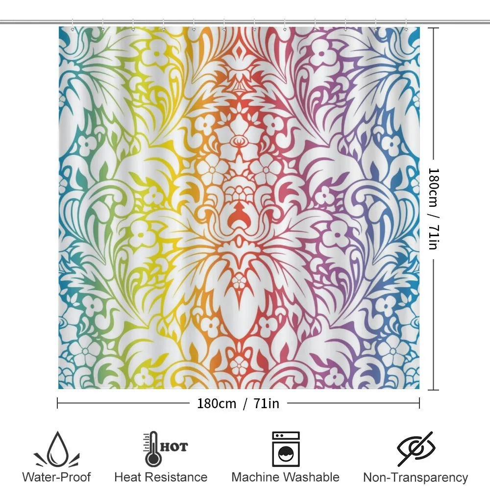 Colorful Damask Flowers — Detail 2