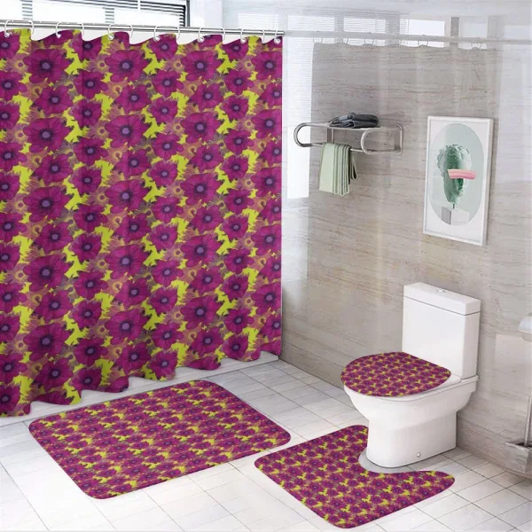 Contrast Pastel Petals on a shower curtain