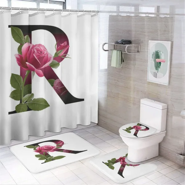 Flower of Love Rose R on a shower curtain