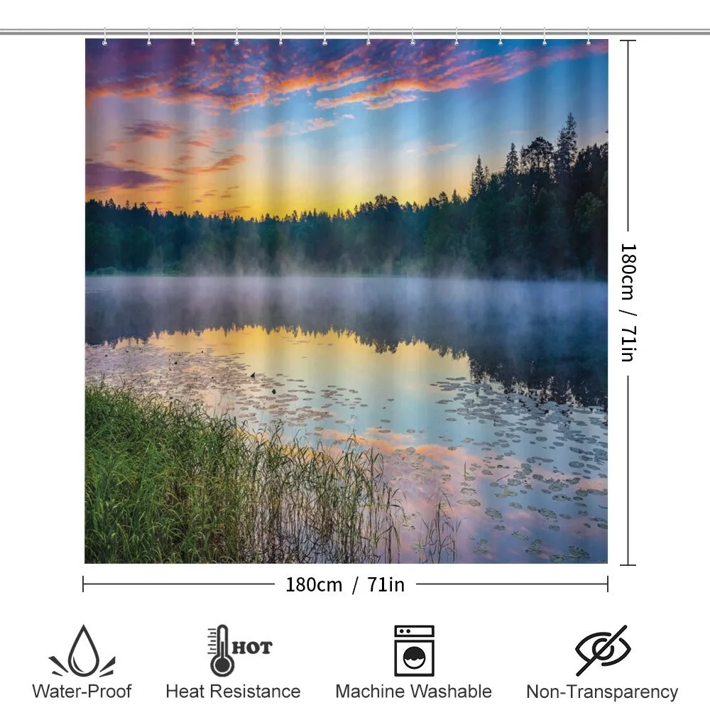 Foggy Sunset on Lake — Detail 2