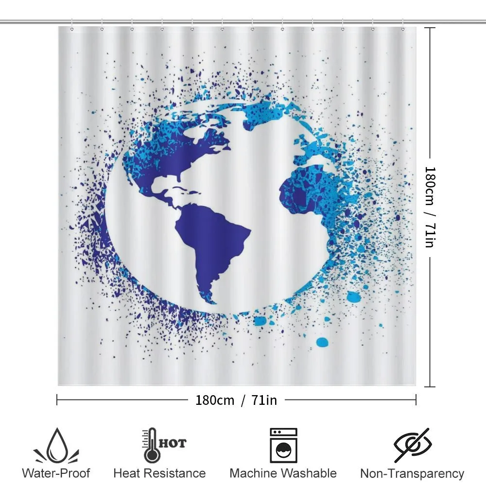 Globe Ink Effect Map — Detail 2