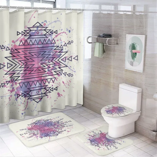 Motif Brushstroke on a shower curtain