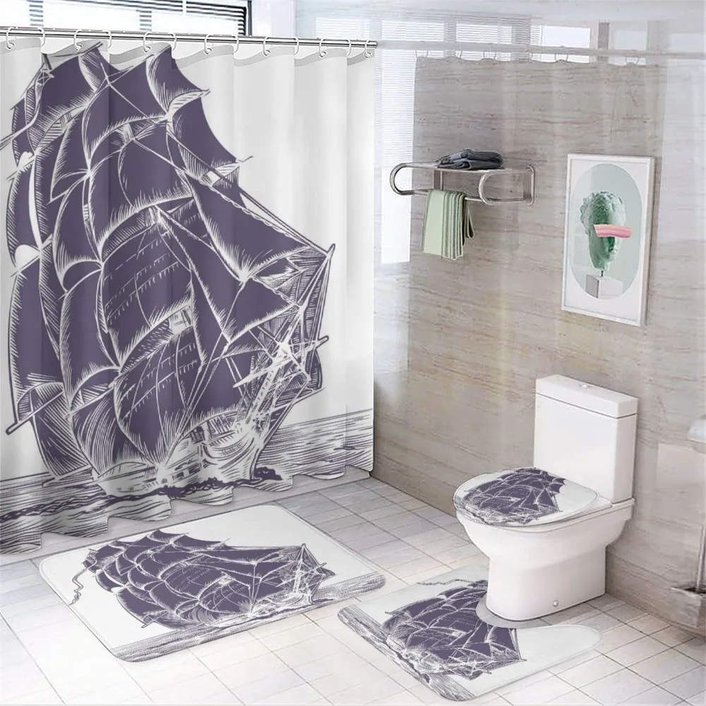 Old Sail Boat in Sea — Your design