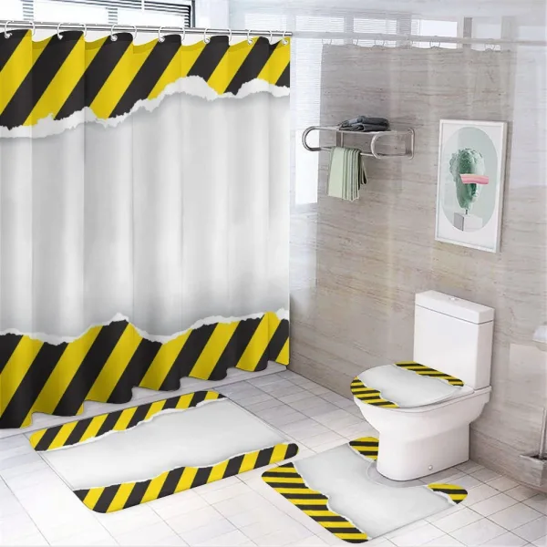 Ripped Paper Alert on a shower curtain