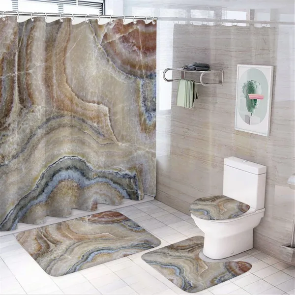 Surreal Onyx Surface on a shower curtain