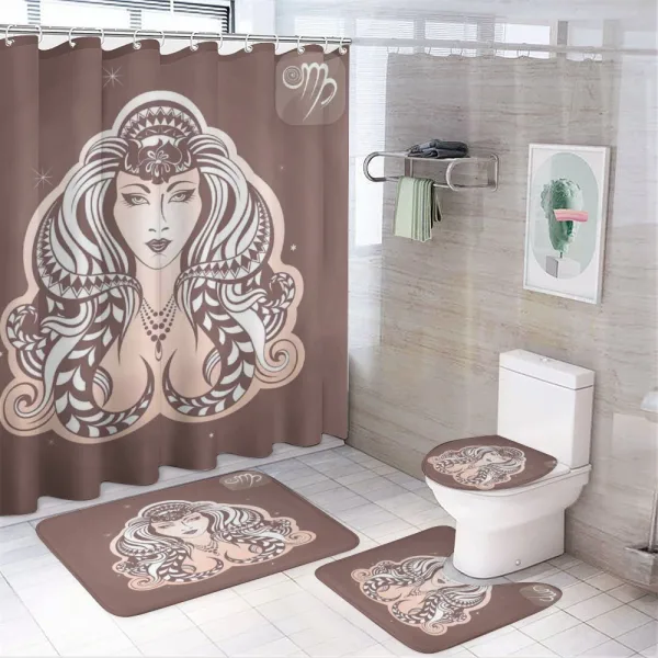 Tribal Woman Art on a shower curtain