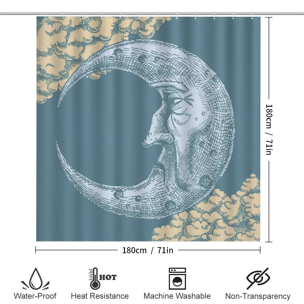 Vintage Crescent Moon — Detail 2