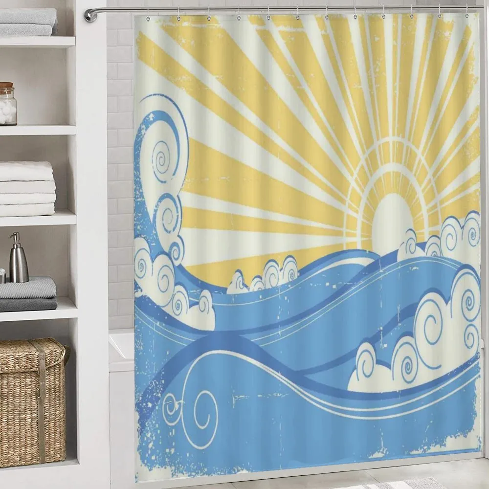 Vintage Waves with Sun — Detail 4