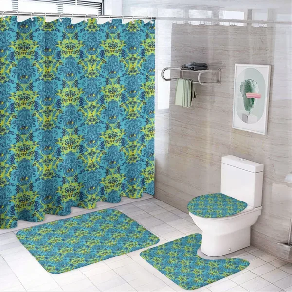 Abstract Hand Pattern on a shower curtain