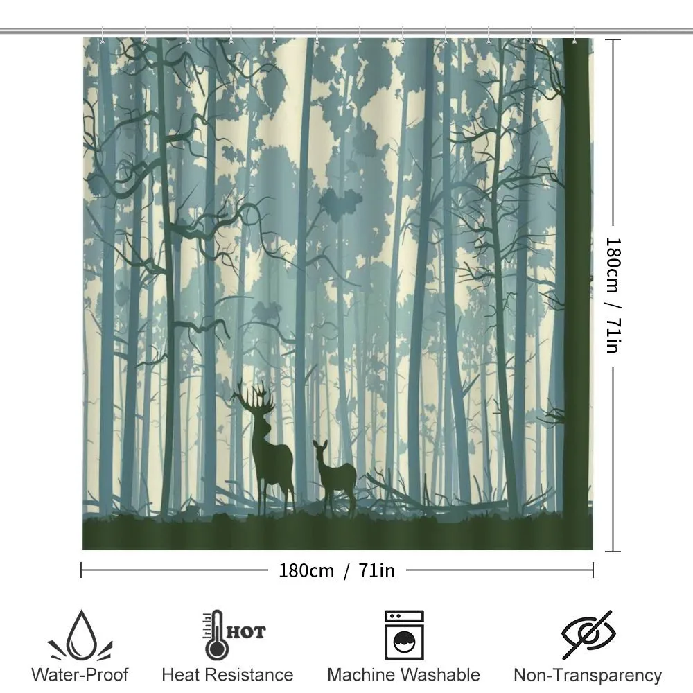 Animals in Foggy Forest — Detail 2