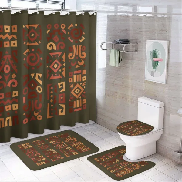 Art Accents on a shower curtain