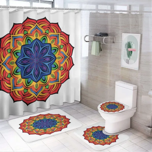 Boho Flowers on a shower curtain