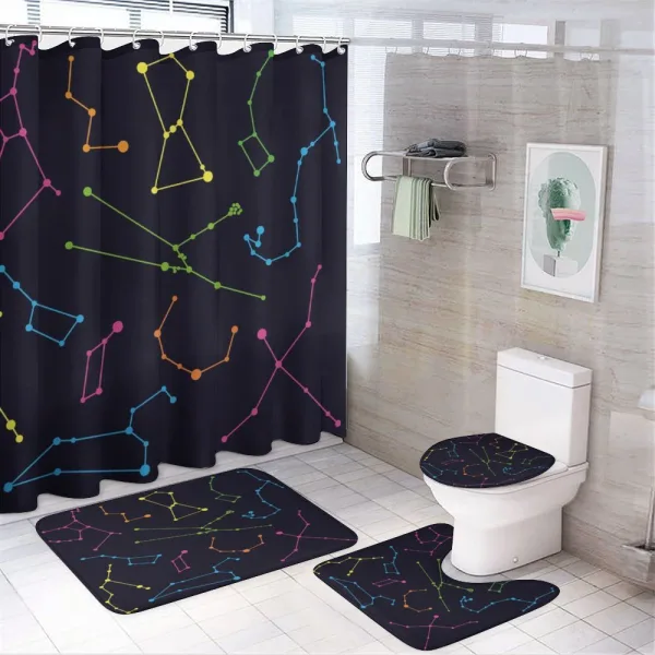 Colorful Galactic on a shower curtain
