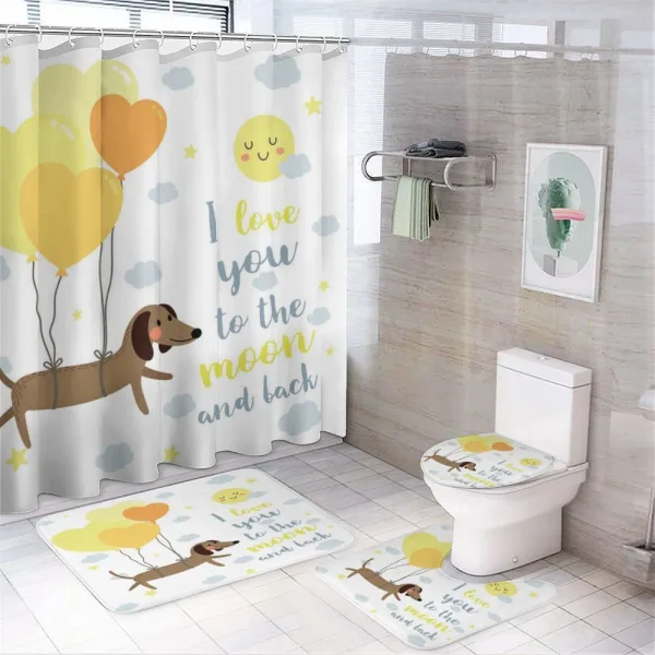 Dogs Balloons on a shower curtain