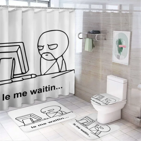 Fun Comics Meme Face on a shower curtain