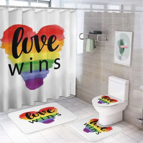 Gay Parade Slogan on a shower curtain