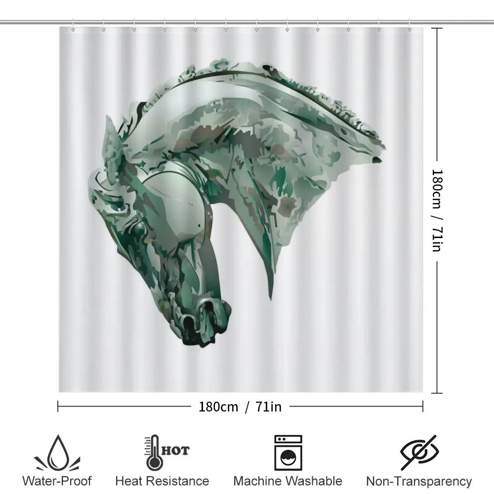 Green Stain Horse Head — Detail 2