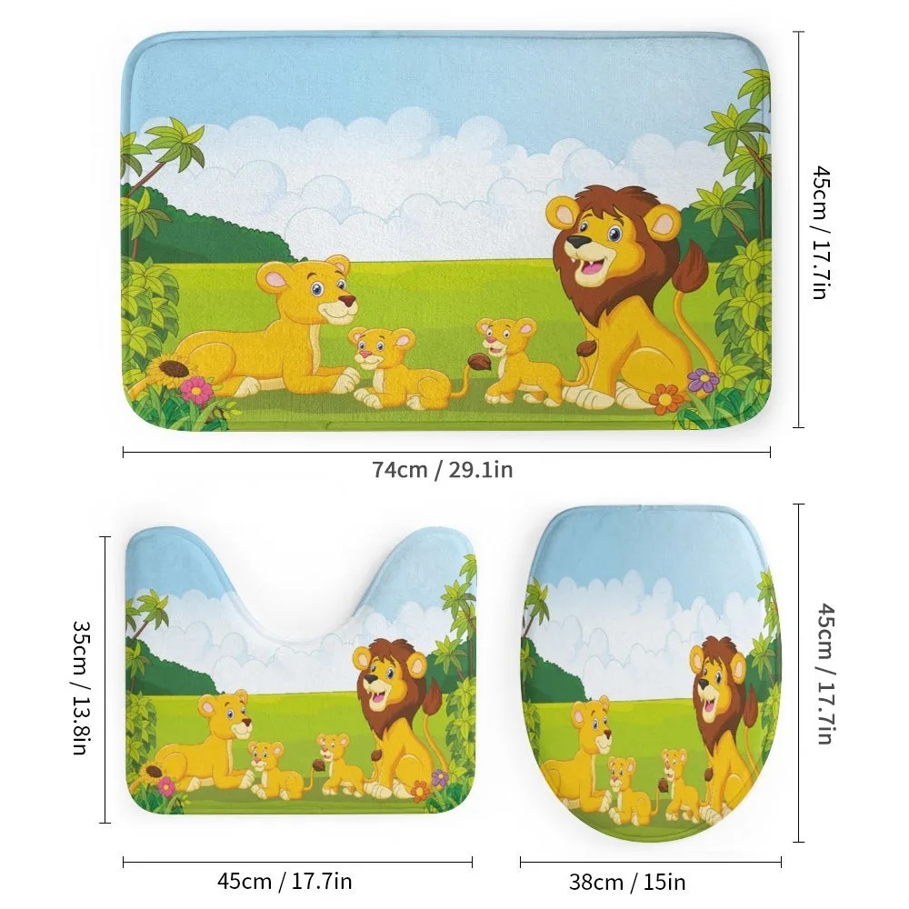 Lion Family in Forest — Detail 1