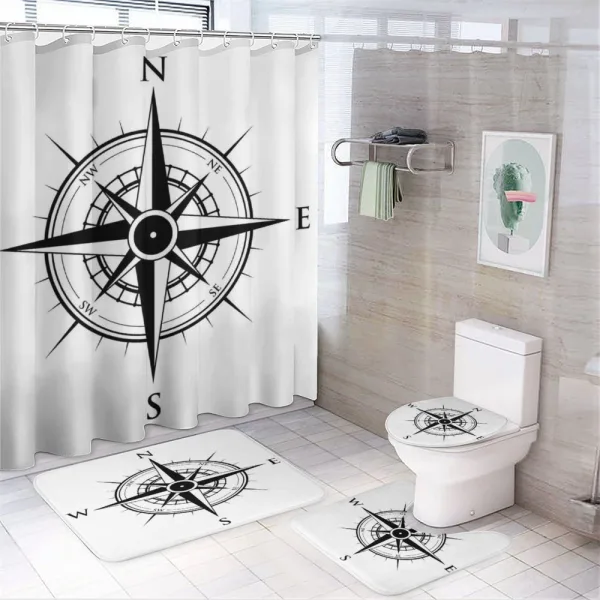 Navigation Tech Travel on a shower curtain