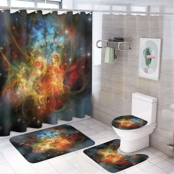 Outer Space Universe on a shower curtain
