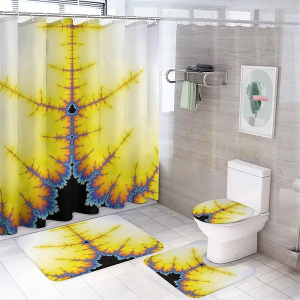 Psychedelic Digital Art on a shower curtain