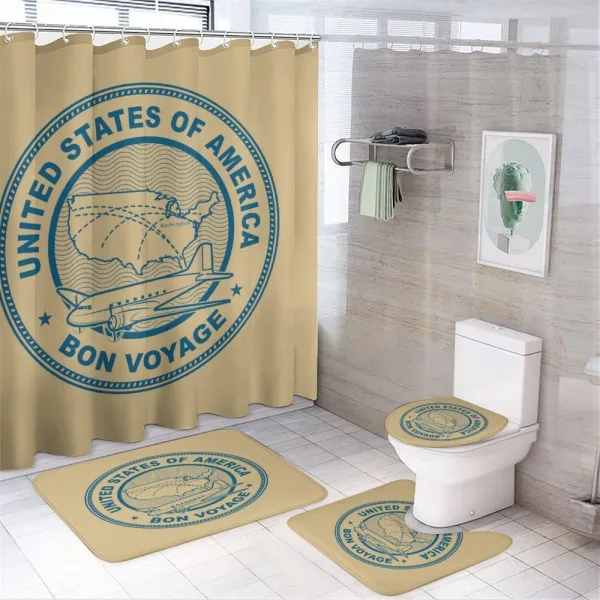 United States Map Plane on a shower curtain