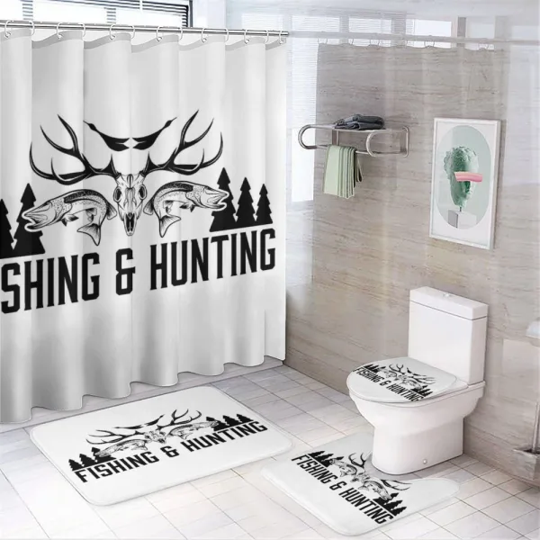 Vintage Emblem on a shower curtain