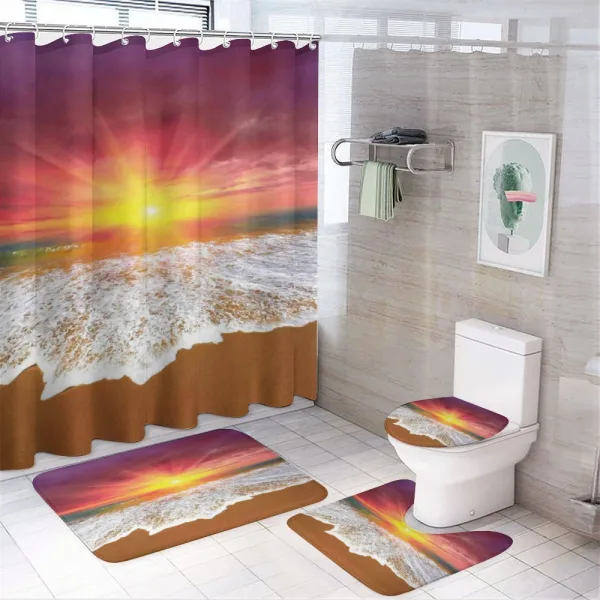 Vivid Coastal Scenery on a shower curtain