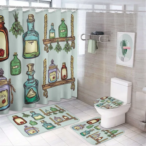 Alchemy Magic Elixir on a shower curtain