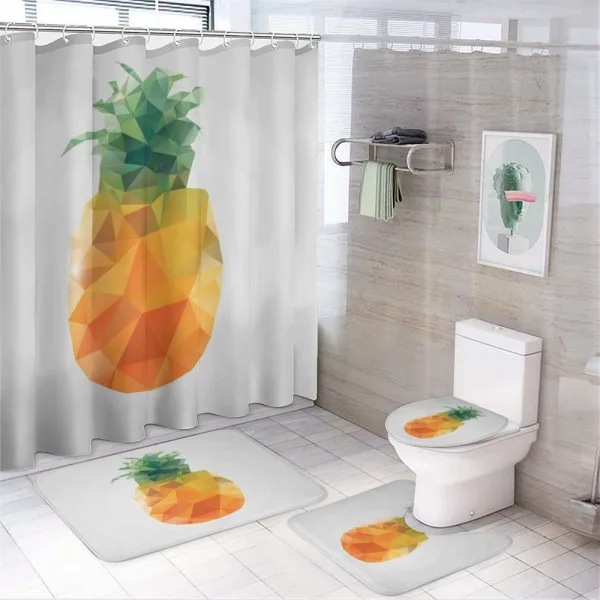 Angular Pineapple on a shower curtain