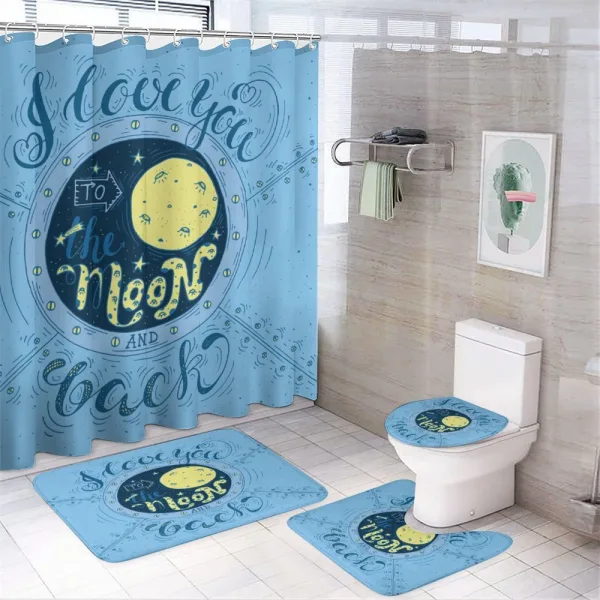 Astronomy Space Map on a shower curtain