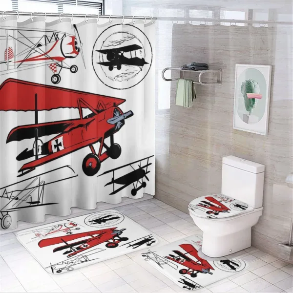Biplanes Set on a shower curtain