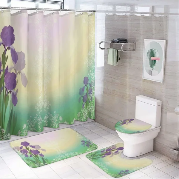 Blossoming Iris Bridal on a shower curtain