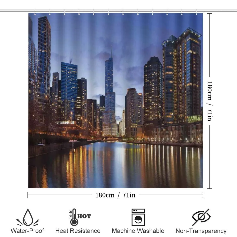 Chicago Riverside at Night — Detail 2