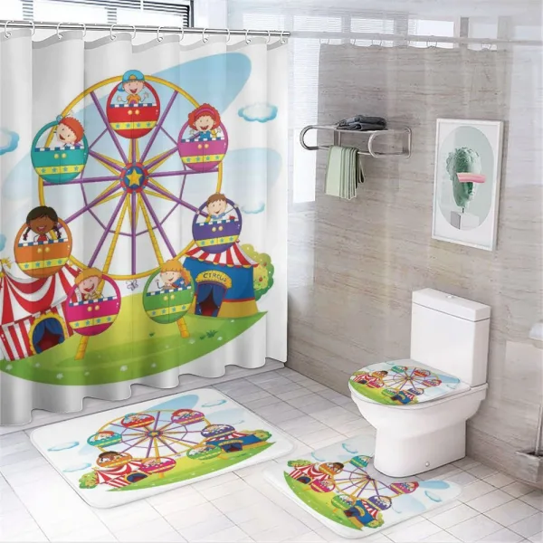 Children Fun Time on a shower curtain