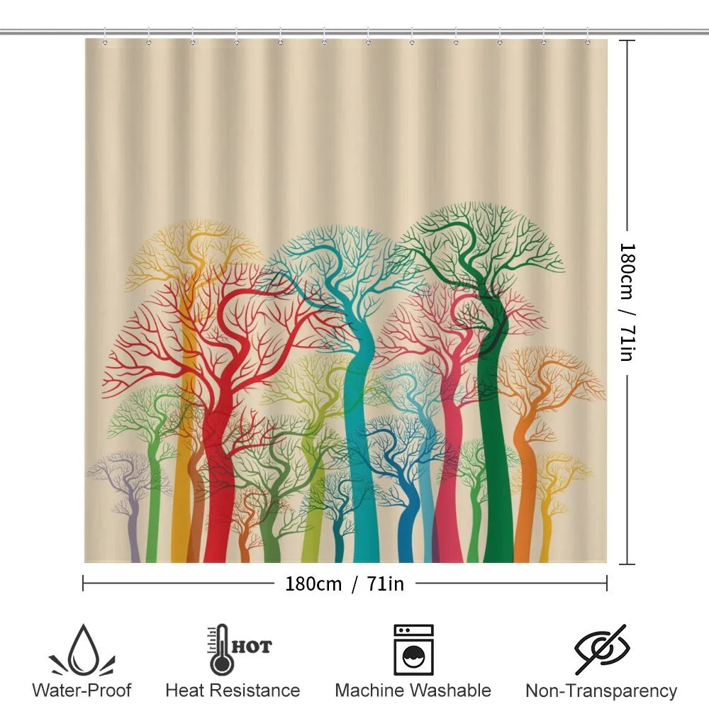 Colorful Abstract Trees — Detail 2