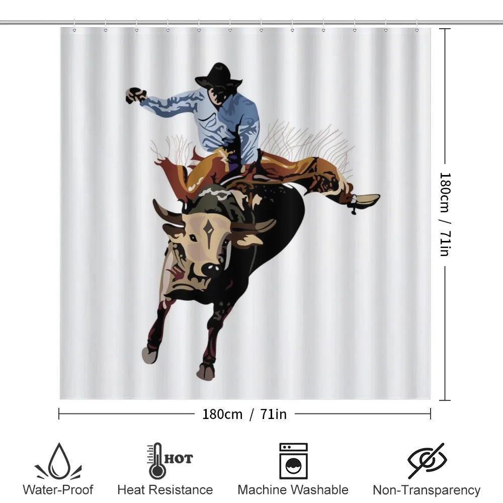 Cowboy Bucking Bull Western — Detail 2