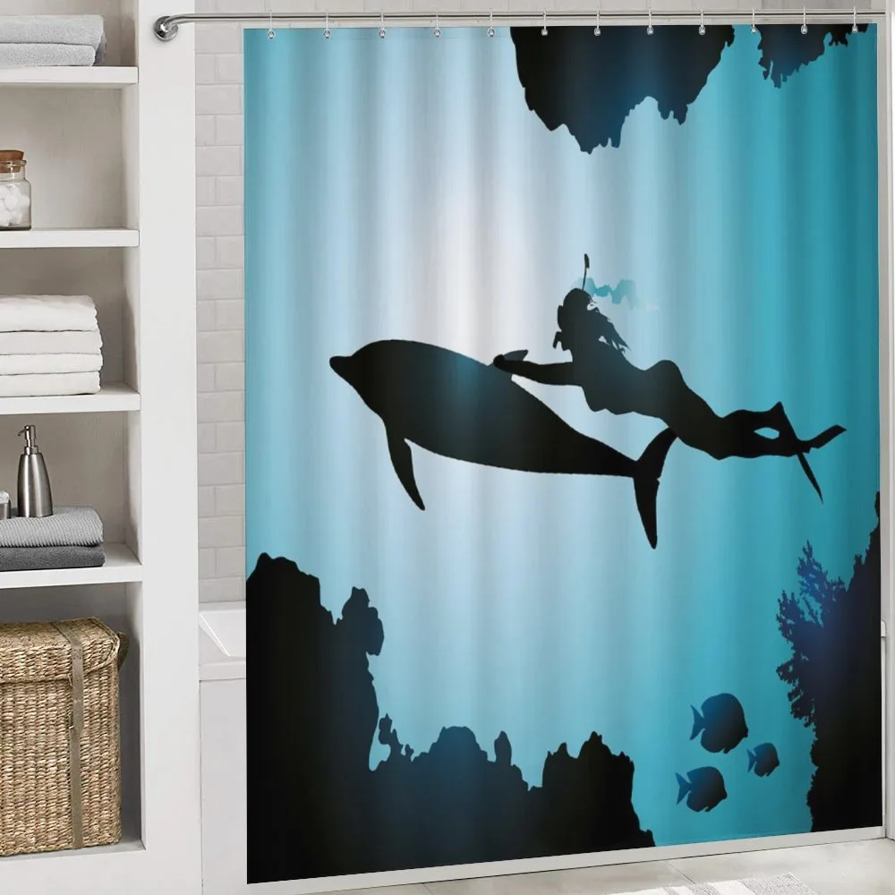 Diver Girl with Dolphin — Detail 4