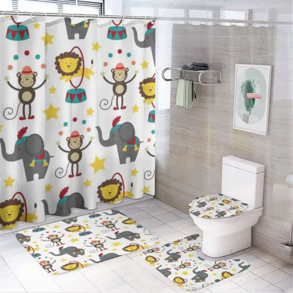 Doodle Circus Animals on a shower curtain
