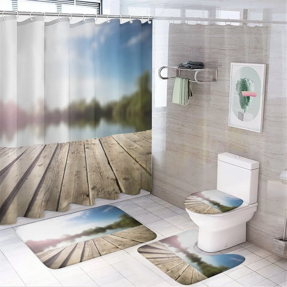 Grunge Wood Pier Blurred Photo — Your design