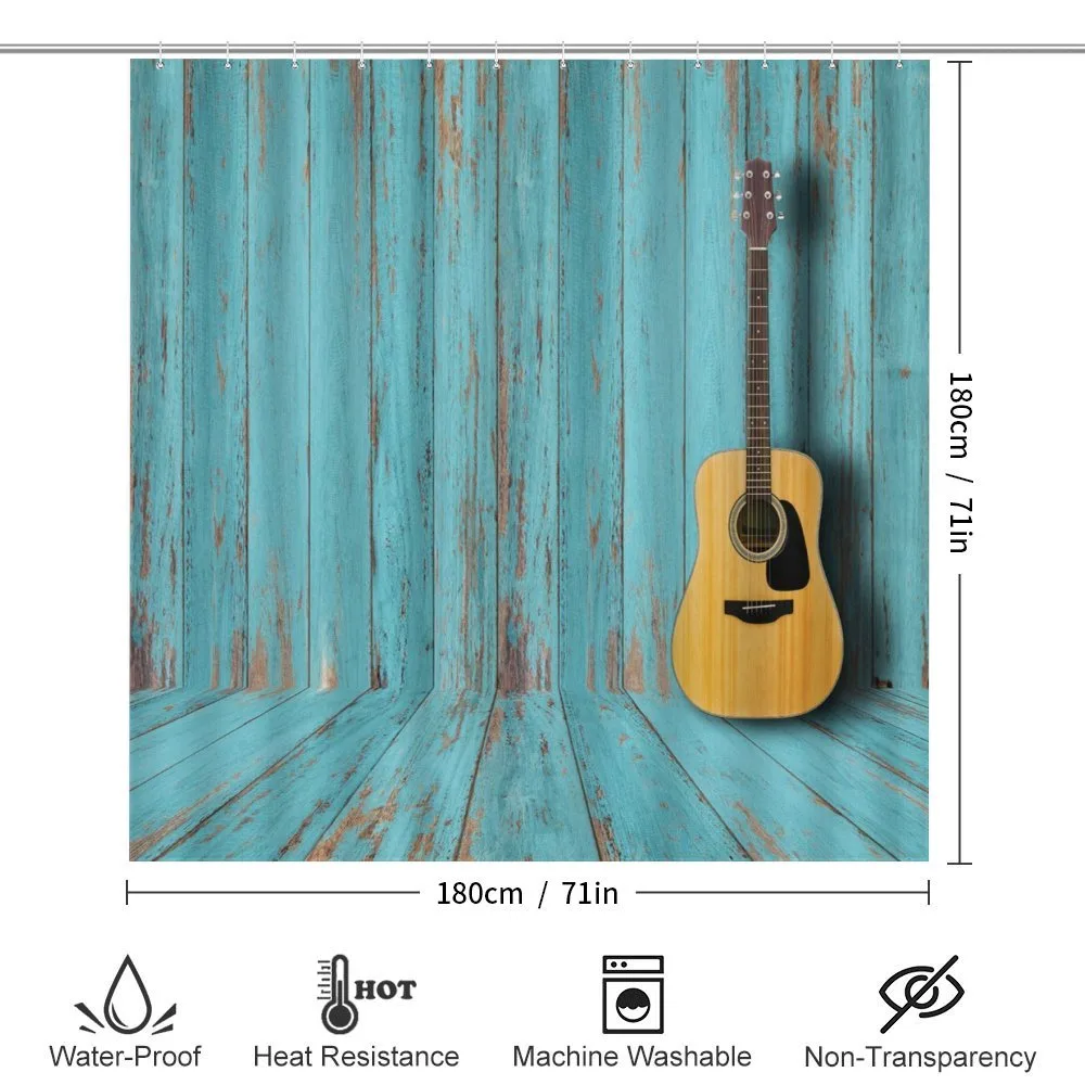 Guitar and Vintage Wall — Detail 2