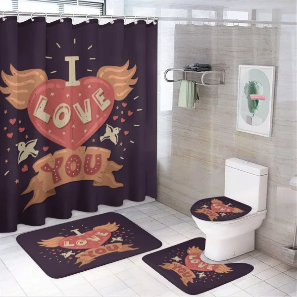 Hipster Grunge Heart on a shower curtain