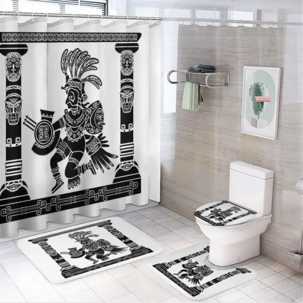 Monchrome Man on a shower curtain