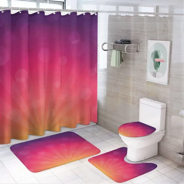 Ombre Circles on a shower curtain
