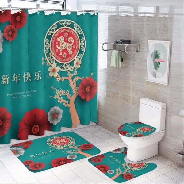 Ornate Trees on a shower curtain