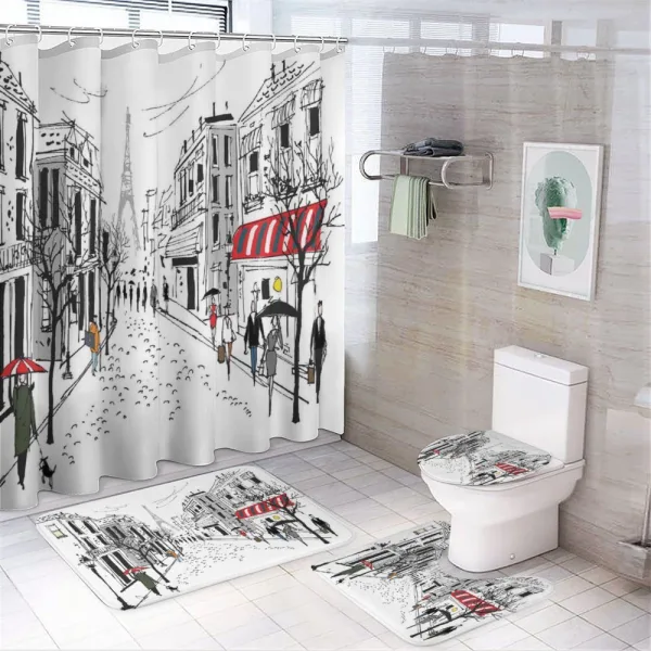 Paris Eiffel Tower on a shower curtain