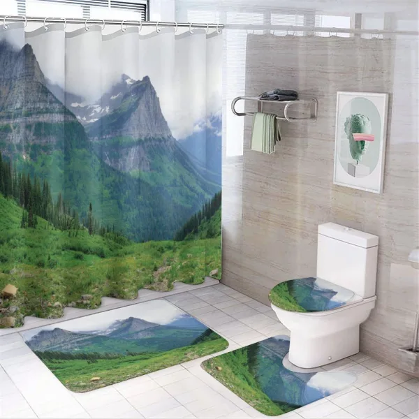 Summer Landscape with Grass on a shower curtain