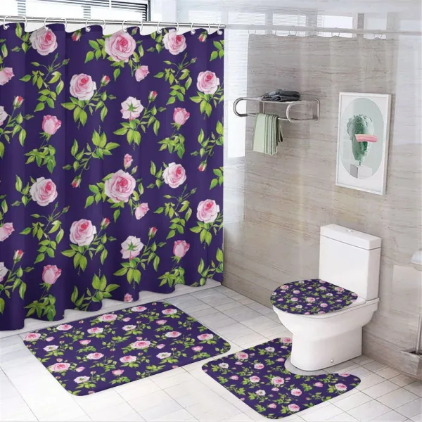 Vintage Roses Buds on a shower curtain