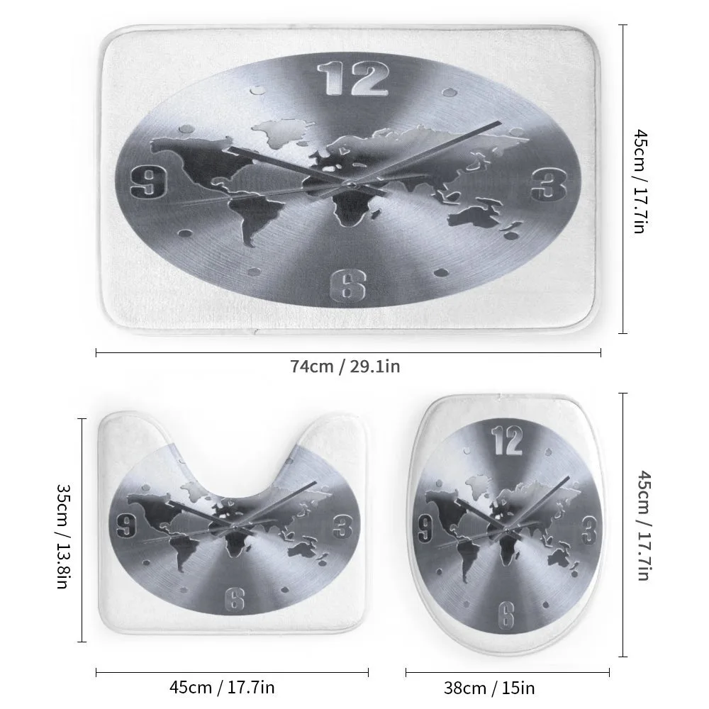 World Map Clock Pattern — Detail 1