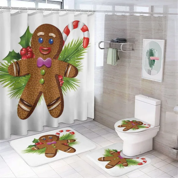 Christmas on a shower curtain